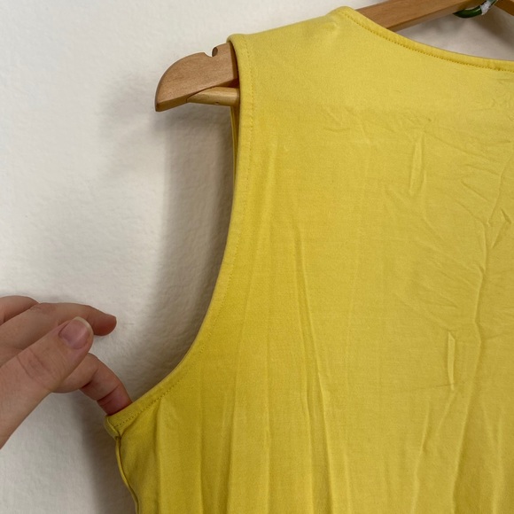 Talbots • Spring Yellow Ruffled Sleeveless Blouse - Picture 8 of 10
